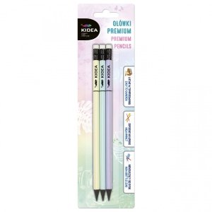 3 szt. Ołówek Premium Pastelowe Trójkątny Hb Gumka [OP3KA]