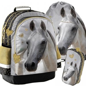 Plecak Koń Konie dla Dziewczynki Szkolny Zestaw [PP19H-116]