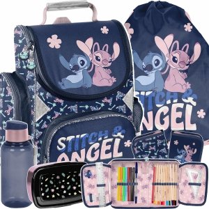 TORNISTER STITCH SZKOLNY DO KLAS 1-4 PODSTAWÓWKI KOMPLET 5ele. STICH i LILO