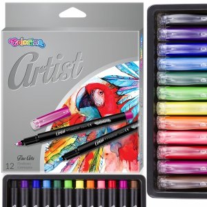 Cienkopis 12 Kolorów Colorino Artist Zestaw Pisaki [92449PTR]