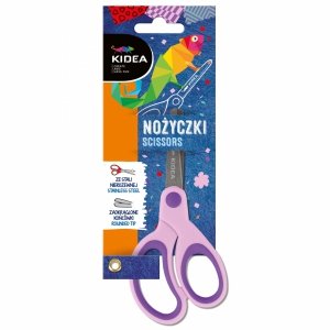 NOŻYCZKI SZKOLNE ERGONOMICZNE ZAOKRĄGLONE DLA DZIECKA KIDEA KOMFORTOWE