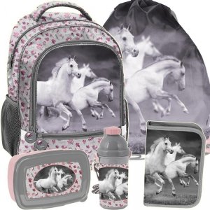Plecak Szkolny Koń Konie dla Dziewczynki Komplet [PP19HS-260]