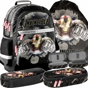 Avengers Zestw 3w1 Iron Man Plecak Szkolny Paso [AV22II-116]