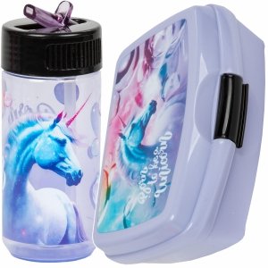 JEDNOROŻEC KOMPLET 2W1 BIDON ŚNIADANIÓWKA UNICORN DERFORM DLA DZIEWCZYNEK