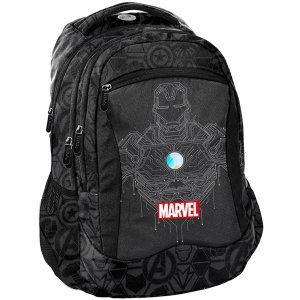 Iron Man Czarny Plecak dla Młodzieży do Szkoły Marvel Paso BeUniq [AV23UU-2808]