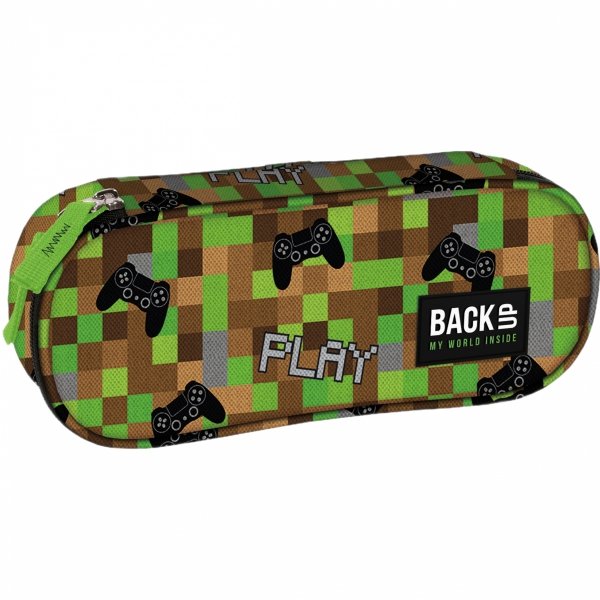 PIÓRNIK SZKOLNY MŁODZIEŻOWY GAME PAD BACKUP MINECRAFT SASZETKA z PADEM