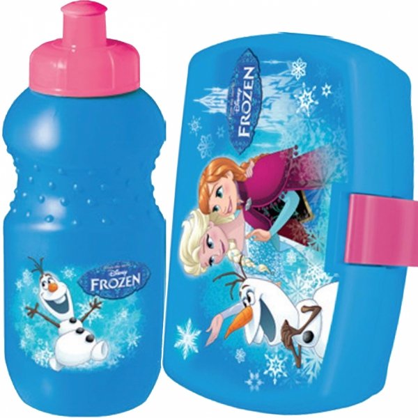 Zestaw Śniadaniówka Bidon 2w1 KRAINA LODU FROZEN dla Dziewczynki do szkoły