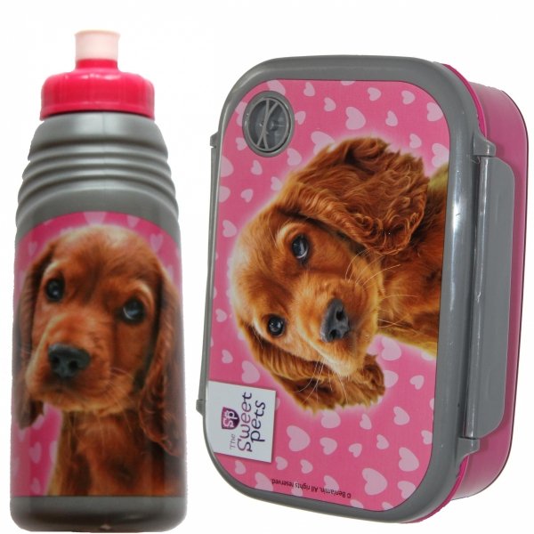 Śniadaniówka Bidon PIESEK SETER Komplet 2w1