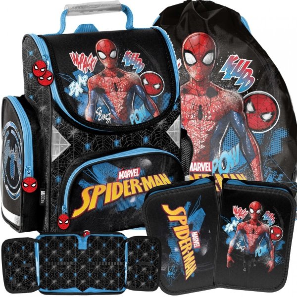 Chłopięcy Tornister do Szkoły Paso Spider Man Zestaw [SP22LL-525]