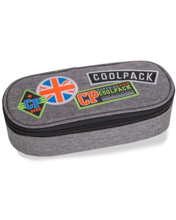 Szary CoolPack Plecak Cp Młodzieżowy z Naszywkami [B24052]