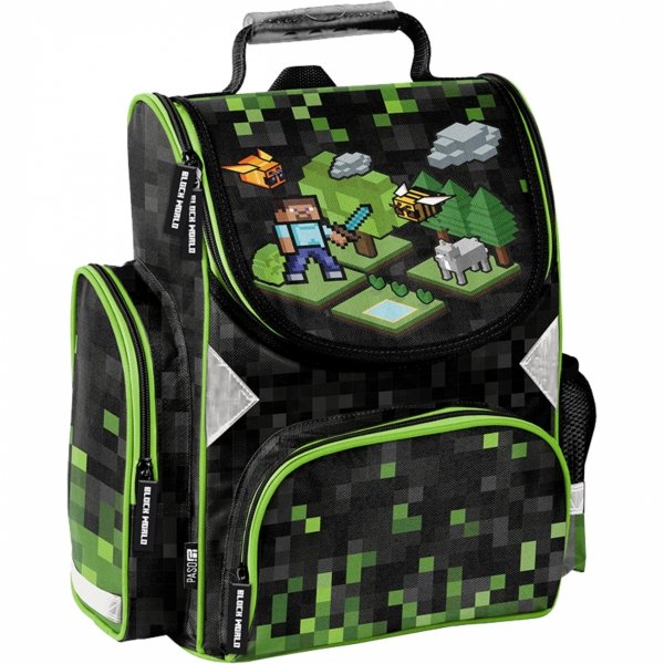 DZIECIĘCY TORNISTER SZKOLNY MINECRAFT GRY PIKSELE GAMER DLA CHŁOPKAÓW