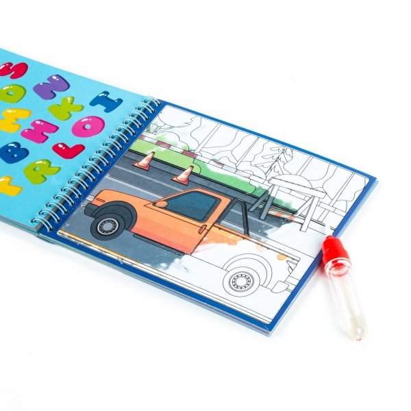 AUTA MAGICZNA WIELORAZOWA KOLOROWANKA WODNA KIDEA DLA DZIECKA POJAZDY