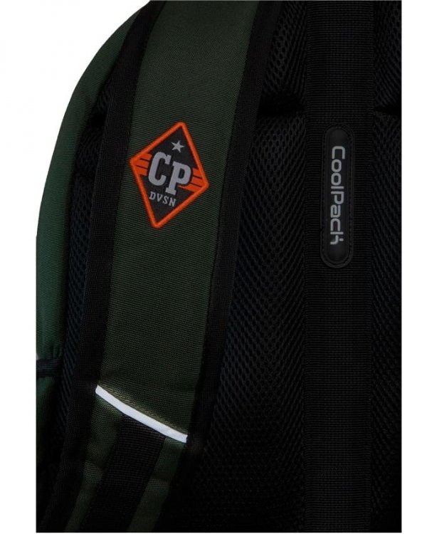 Plecak CP CoolPack Zielony z Naszywkami Młodzieżowy [B24054]