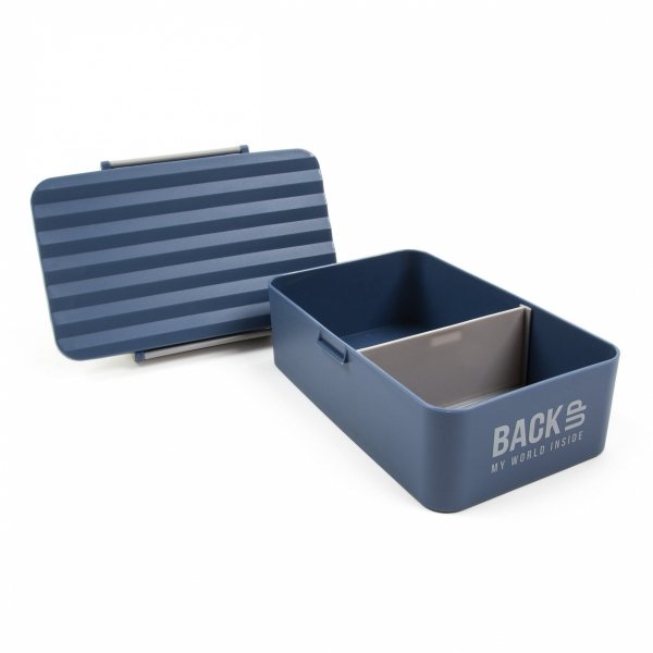 ŚNIADANIÓWKA FREE BPA GRANATOWA BACKUP DLA CHŁOPAKA 2 PRZEGRÓDKI