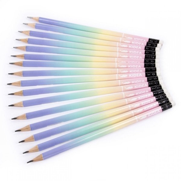 5 x Ołówek Trójkątny Szkolny HB Ombre z Gumką komplet [OTGUNKA]