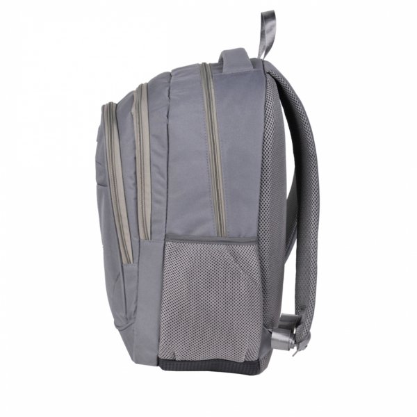 SZARY PLECAK MŁODZIEŻOWY BIZNESOWY NA PODRÓŻ DUŻY WYCIECZKOWY POJEMNY PASO