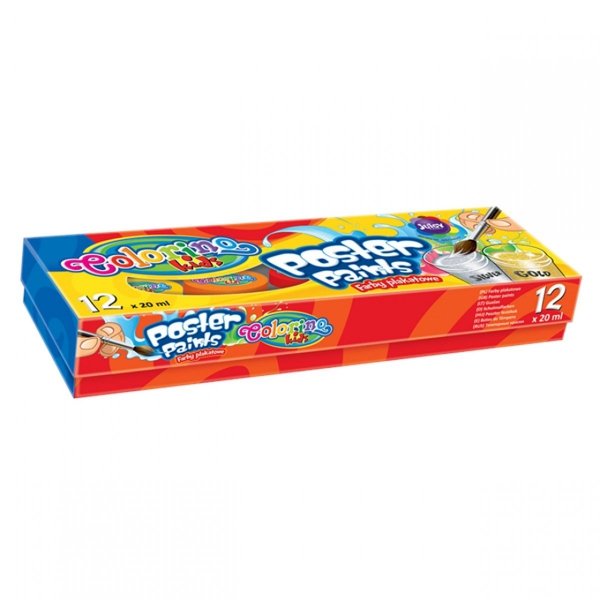 Farby Plakatowe 12 Kolorów + Plastelina 12 kol Zestaw Colorino [13239PTR/1]
