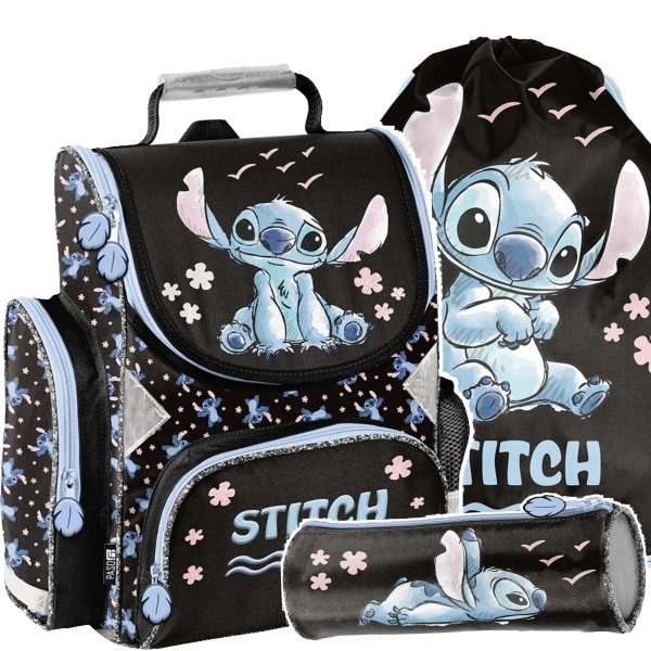 STITCH TORNISTER DO KLAS 1-4 DLA UCZENNIC KOMPLET 3w1 STICH i LILO PLECAK