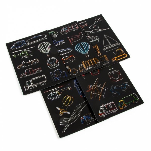 Naklejki do Wydrapywania Pojazdy Samoloty Kidea Wydrapywanka Auta [WNAKA]