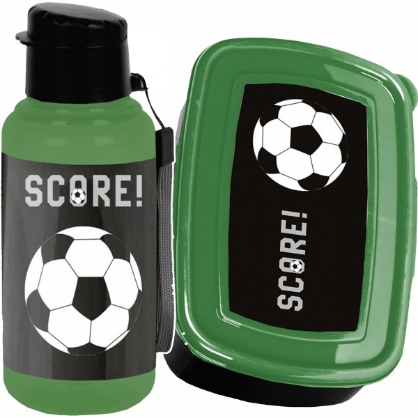 PIŁKARSKI KOMPLET 2w1 BIDON ŚNIADANIÓWKA DLA CHŁOPAKA DO SZKOŁY FOOTBALL