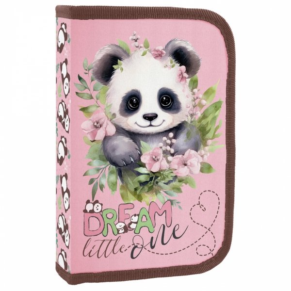 PIÓRNIK MIŚ PANDA SZKOLNY DO PODSTAWÓWKI DLA DZIEWCZYNY Z WYPOSAŻENIEM