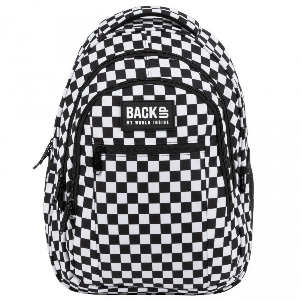 Plecak w Szachownice Plecak BackUp Młodzieżowy dla Dziewczyny Szkolny [PLB4O66]