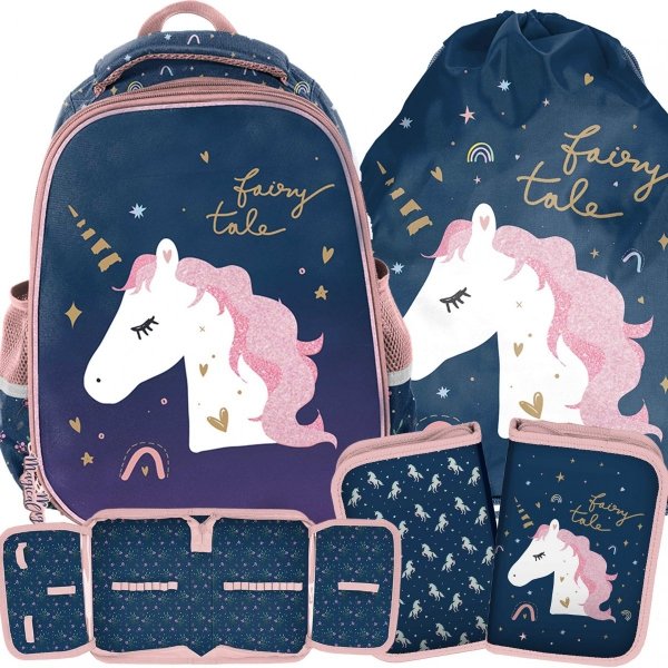 Zestaw Unicorn Plecak Szkolny Tornister dla Uczennic [PP23JN-565]