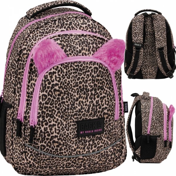 Panterka Plecak z Uszami Szkolny Dziewczęcy Backup [PLB5X04]