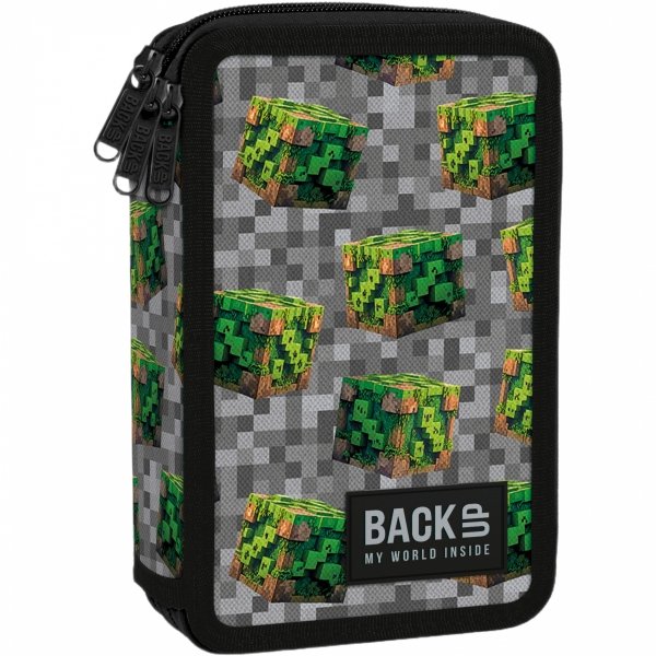 PLECAK BACKUP SZKOLNY MINECRAFT MŁODZIEŻOWY KOMPLET 5el PIKSELE GRA GAMER