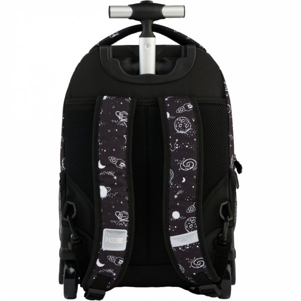 NASA PLECAK NA KÓŁKACH KOSMICZNY DLA CHŁOPAKA PASO SZKOLNY Z WYSUWANĄ RĄCZKĄ