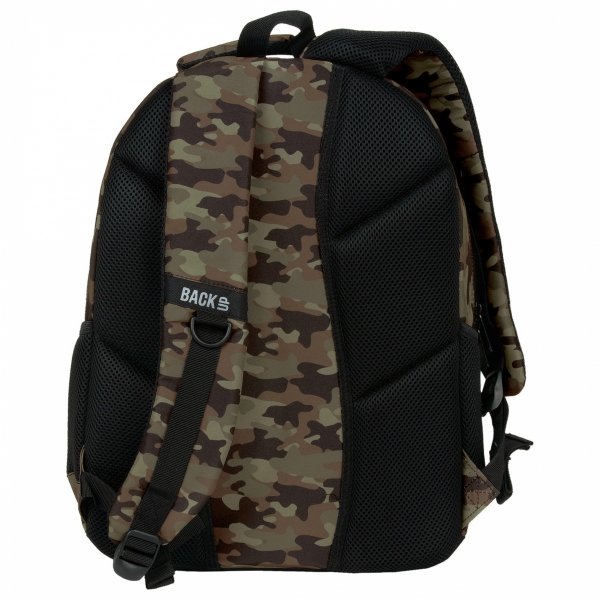 MORO KOMPLET 5 ele SZKOLNY PLECAK MŁODZIEŻOWY BACKUP KAMUFLAŻ WOJSKOWY