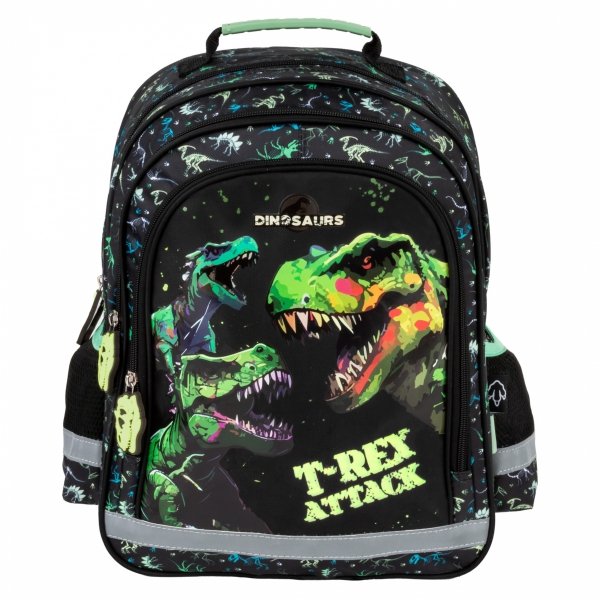PLECAK DINOZAURY SZKOLNY DO 1 KLASY PODSTAWÓWKI TORNISTER TYRANOZAUR T-REX