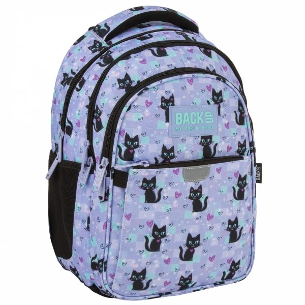 PLECAK SZKOLNY KOTY MŁODZIEŻOWY BACKUP Z KOTKIEM CATS SZKOLNY KOMPLET 3w1