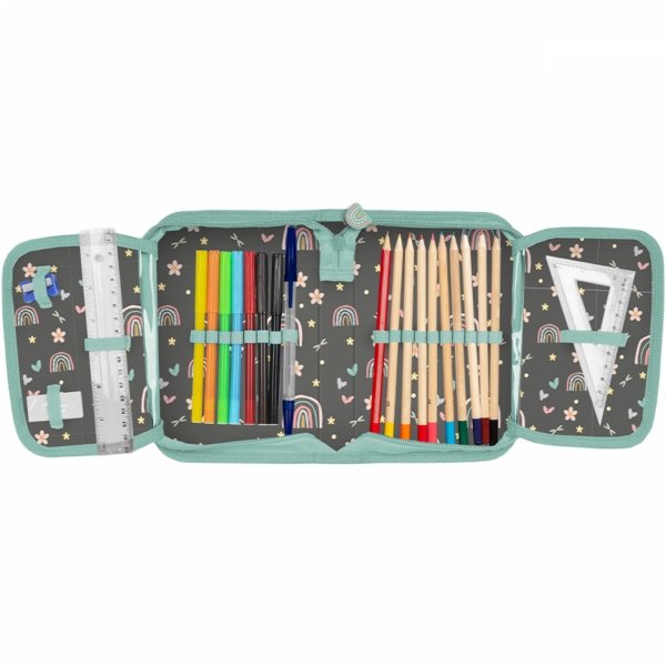 PIÓRNIK Z WYPOSAŻENIEM Z KOTKIEM SZKOLNY DLA DZIEWCZYNEK KOTEK CATS PASO