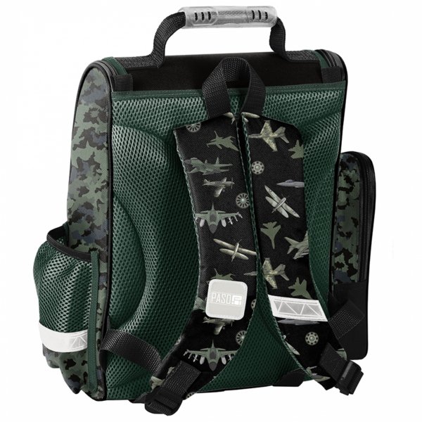 TORNISTER SAMOLOTY SZKOLNY DLA CHŁOPAKA DO KLAS 1-4 PODSTAWÓWKI KOMPLET 5el