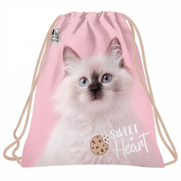 WOREK DZIEWCZĘCY z KOTKIEM NA OBUWIE KAPCIE CATS DO SZKOŁY DERFORM KOTEK