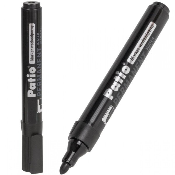 Czarny Marker Patio Okrągły Permanentny 1-5 mm Patio [42932PTR]