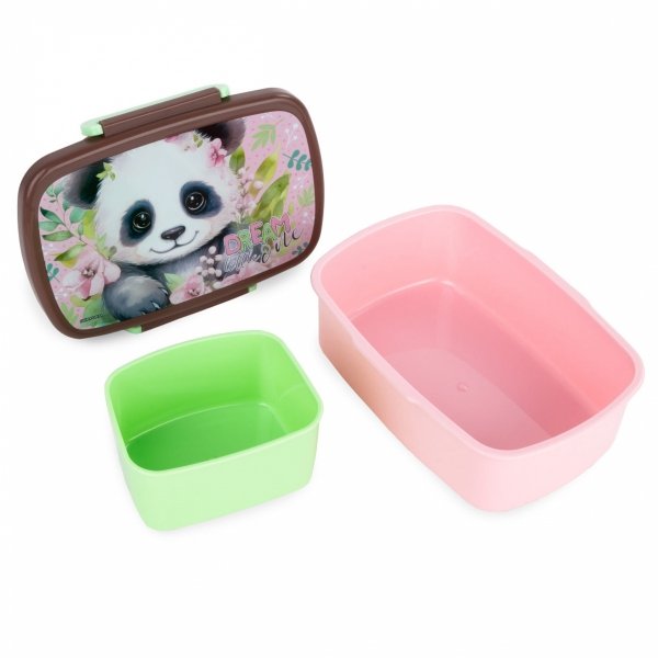 PANDA PLECAK z MISIEM DLA UCZENNIC SZKOLNY DZIEWCZĘCY DO 1 KLASY ZESTAW 5el