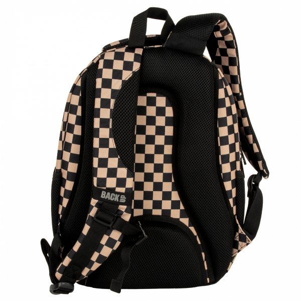 PLECAK MŁODZIEŻOWY BACKUP DZIEWCZĘCY SZKOLNY KOMPLET 2w1 SZACHOWNICA BEŻ