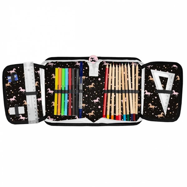 KOŃ TORNISTER SZKOLNY Z KONIEM DO 1 KLASY DO PODSTAWÓWKI KONIE KOMPLET 3 el