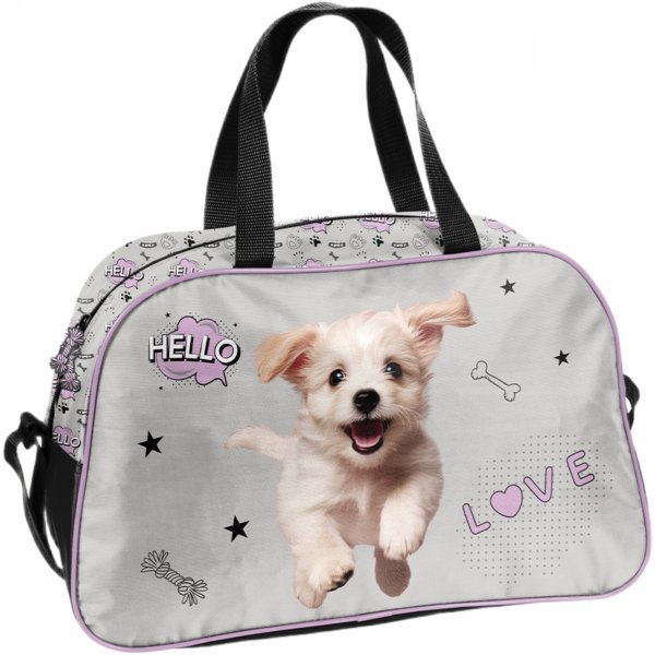 PIESEK TORBA SZKOLNA PIES NA BASEN SPORTOWA DLA DZIEWCZYNY Z PIESKIEM DOG