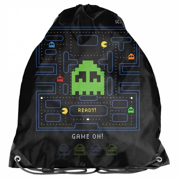 PAC-MAN TORNISTER SZKOLNY ZESTAW 5 ele. GAMING GAMER DLA CHŁOPAKÓW