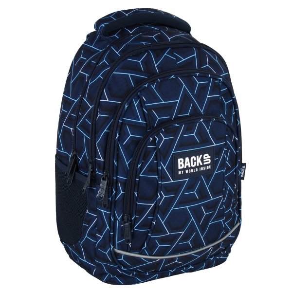 PLECAK BACKUP ION SZKOLNY MŁODZIEŻOWY DLA CHŁOPAKA KOMPLET 5 ele NIEBIESKI