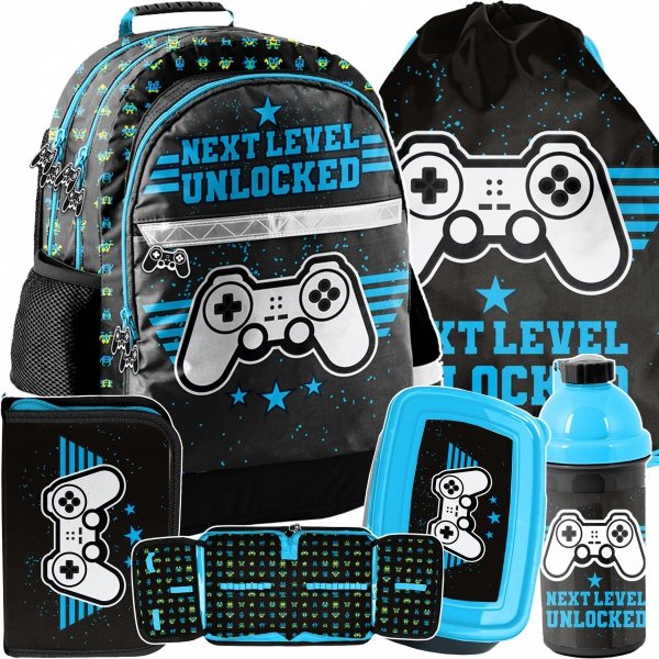 Duży zestaw Plecak Szkolny Gaming Gamepad 5w1 [PP23NX-116]