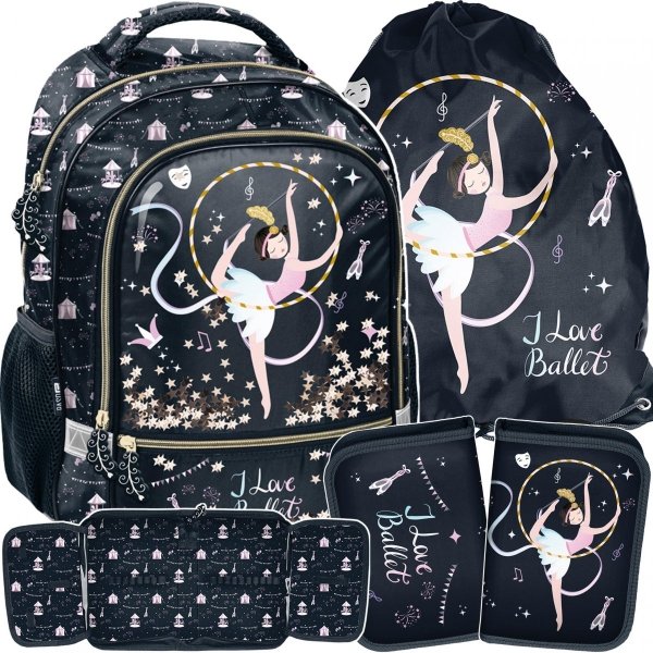 Tancerka Baletnica Plecak Szkolny w Zestawie Paso [PP23BN-260]