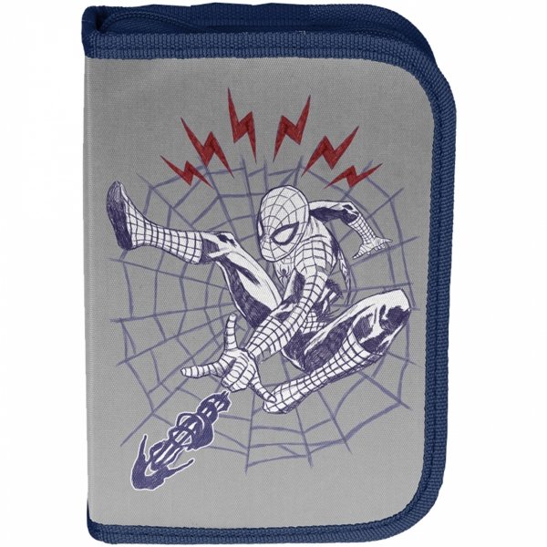 Jednokomorowy Rozkładany Piórnik Marvel SPIDERMAN Szkolny do Podstawówki Chłopięcy do klas 1-4