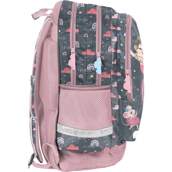 Modowy Plecak Szkolny Balerina Paso Komplet 3elem [PP23BA-116]