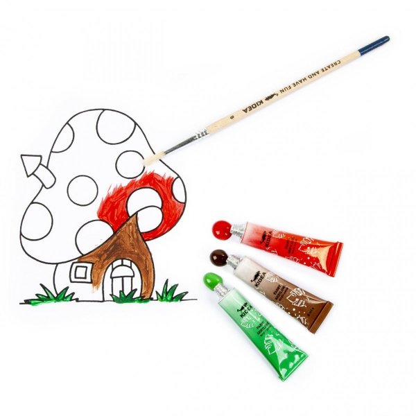 Farby Akrylowe w Tubkach 6 ml 24 Kolory Kidea dla Dzieci [FAA24KA]