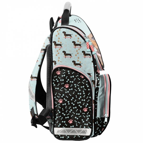 TORNISTER SZKOLNY Z PIESKIEM JAMNK DO 1 KLASY PODSTAWÓWKI ZESTAW 5el PIES