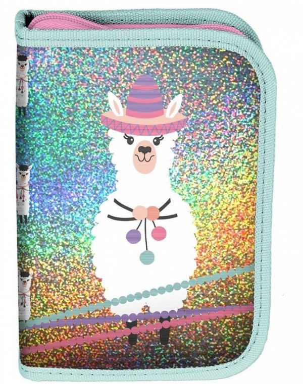 Piórnik Dziewczęcy z Lamami Rozkładany [PP19LA-001BW]